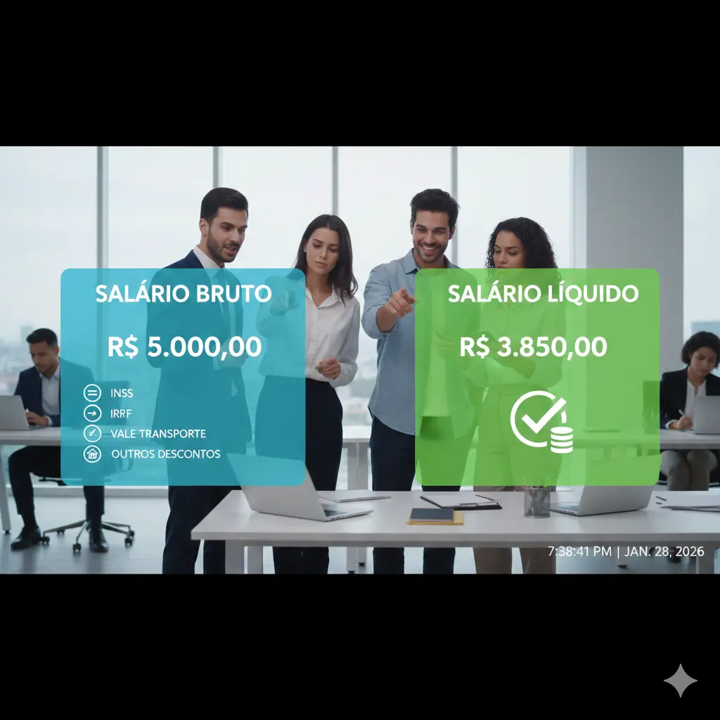 Salário Bruto vs. Líquido: Entenda seus Ganhos e Descontos em 2026
