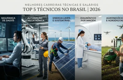 Guia de Salários 2026: 5 Cursos Técnicos para Ganhar até R$ 12 Mil por Mês